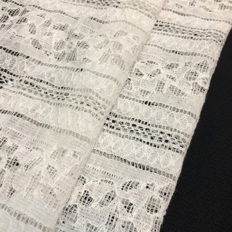 Lace Fabric Dress Stripe Nylon Warp Knit for Women's Wear Wholesale Su 3